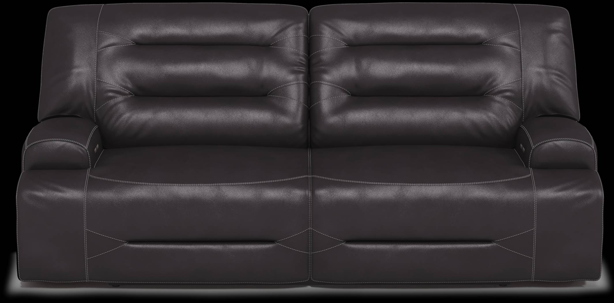Farona Black Cherry Leather 5 Pc Dual Power Reclining Living Room - Thumbnail - Image 2