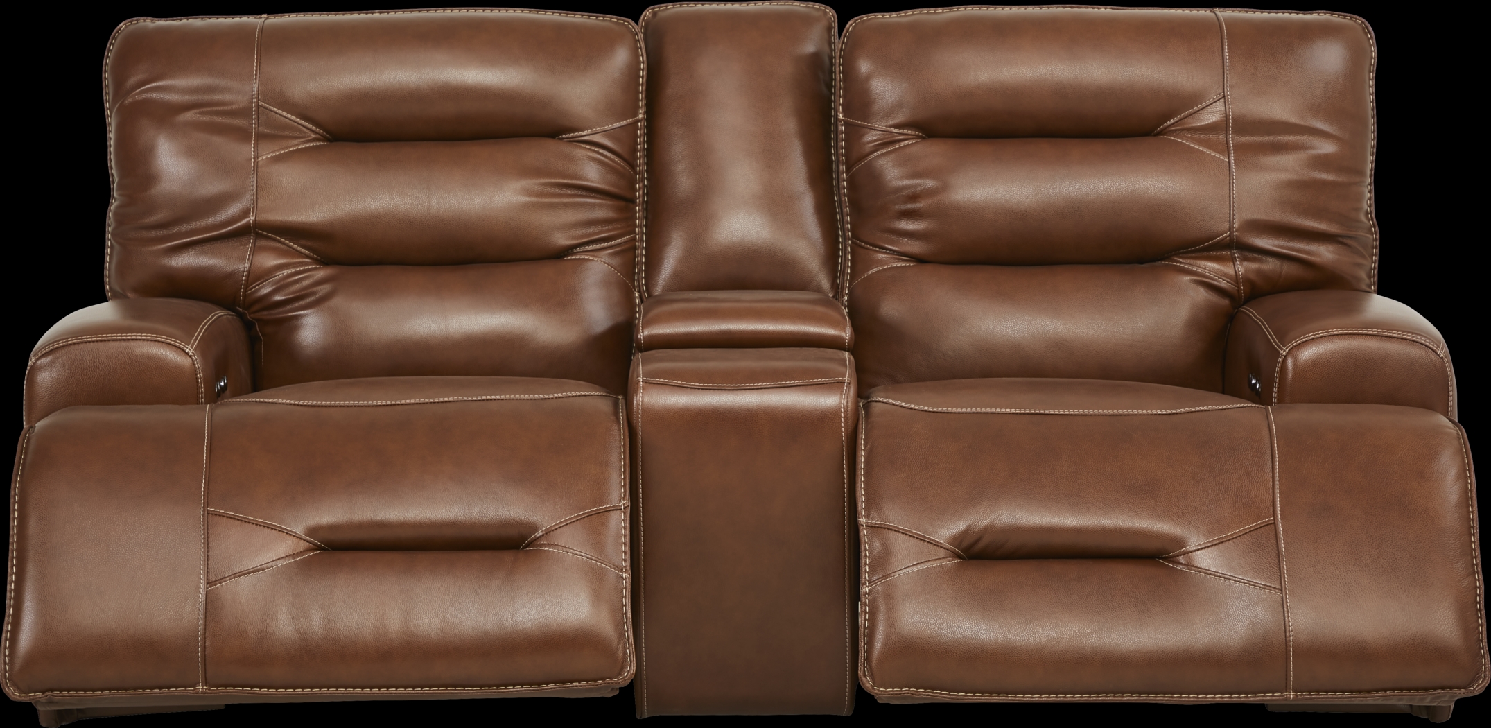 Farona Caramel Leather 7 Pc Dual Power Reclining Living Room - Thumbnail - Image 7