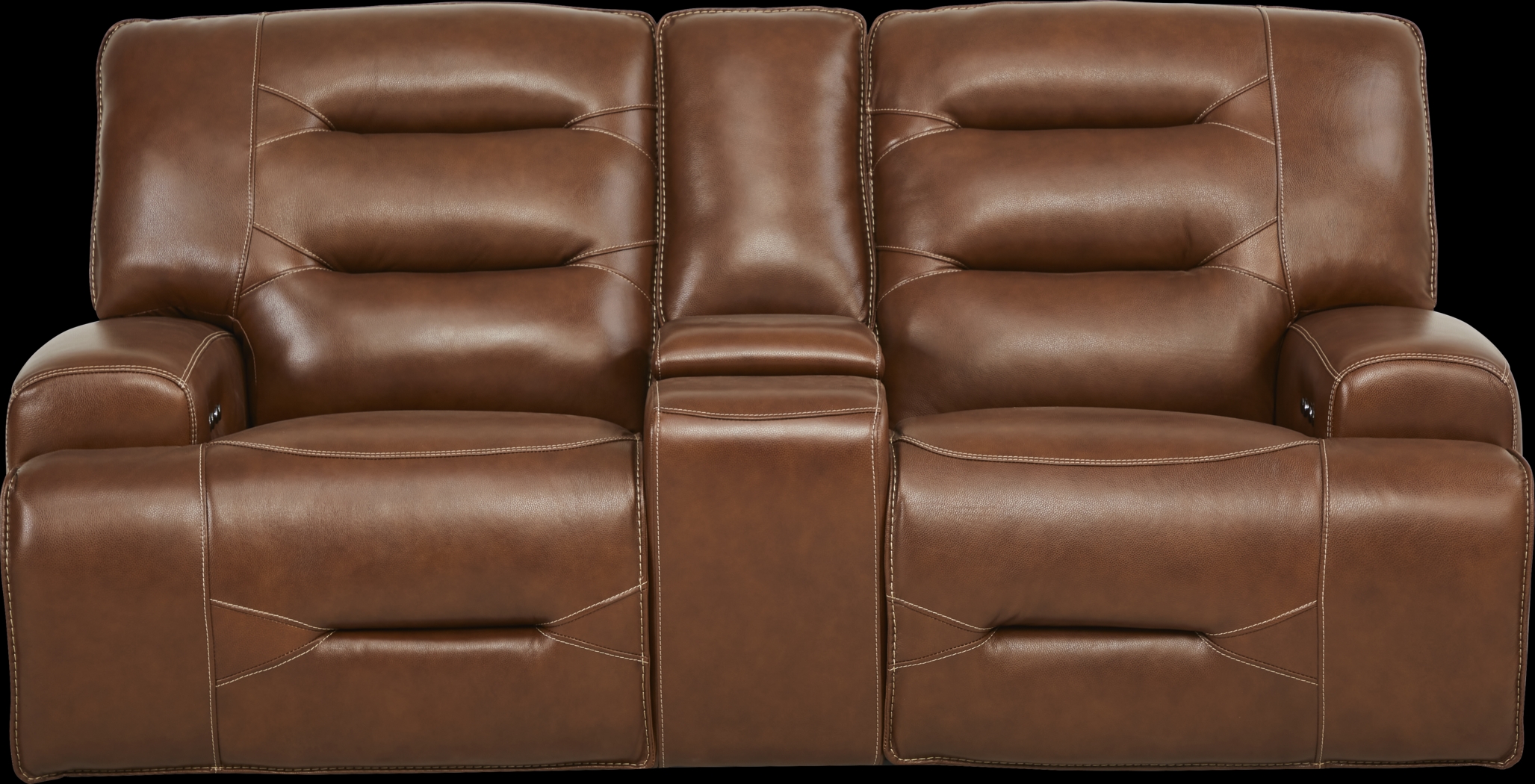 Farona Caramel Leather 7 Pc Dual Power Reclining Living Room - Thumbnail - Image 6