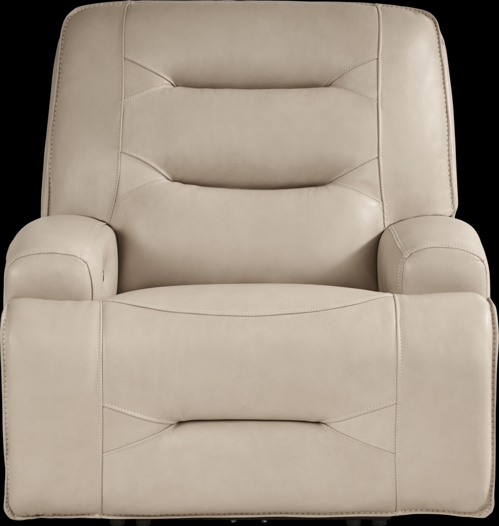 Farona Ivory Leather 3 Pc Dual Power Reclining Living Room - Thumbnail - Image 14