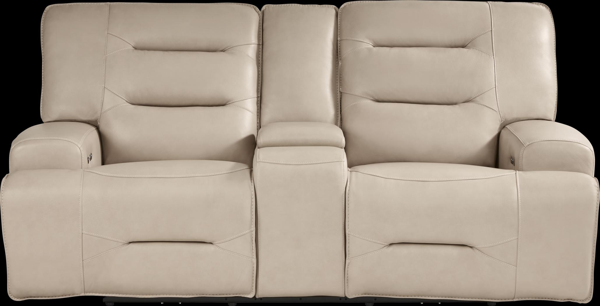 Farona Ivory Leather 3 Pc Dual Power Reclining Living Room - Thumbnail - Image 5