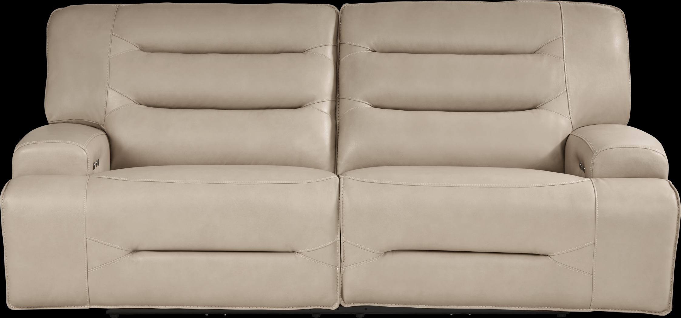 Farona Ivory Leather 3 Pc Dual Power Reclining Living Room - Thumbnail - Image 3