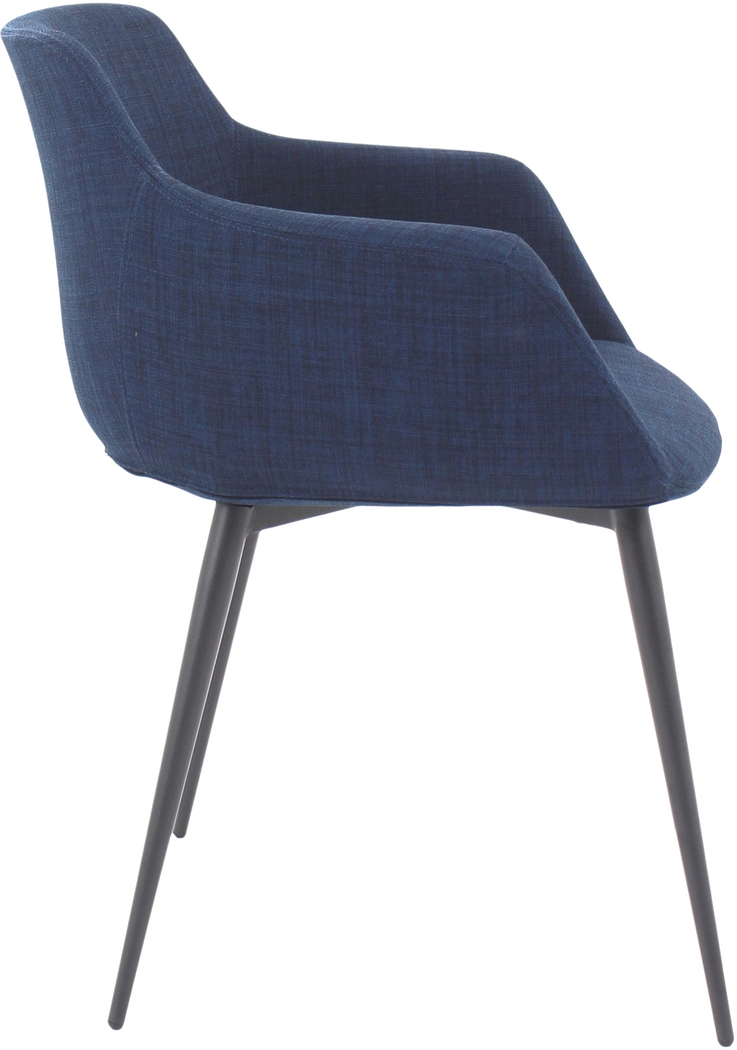 Farren Blue Arm Chair, Set of 2 - Thumbnail - Image 4