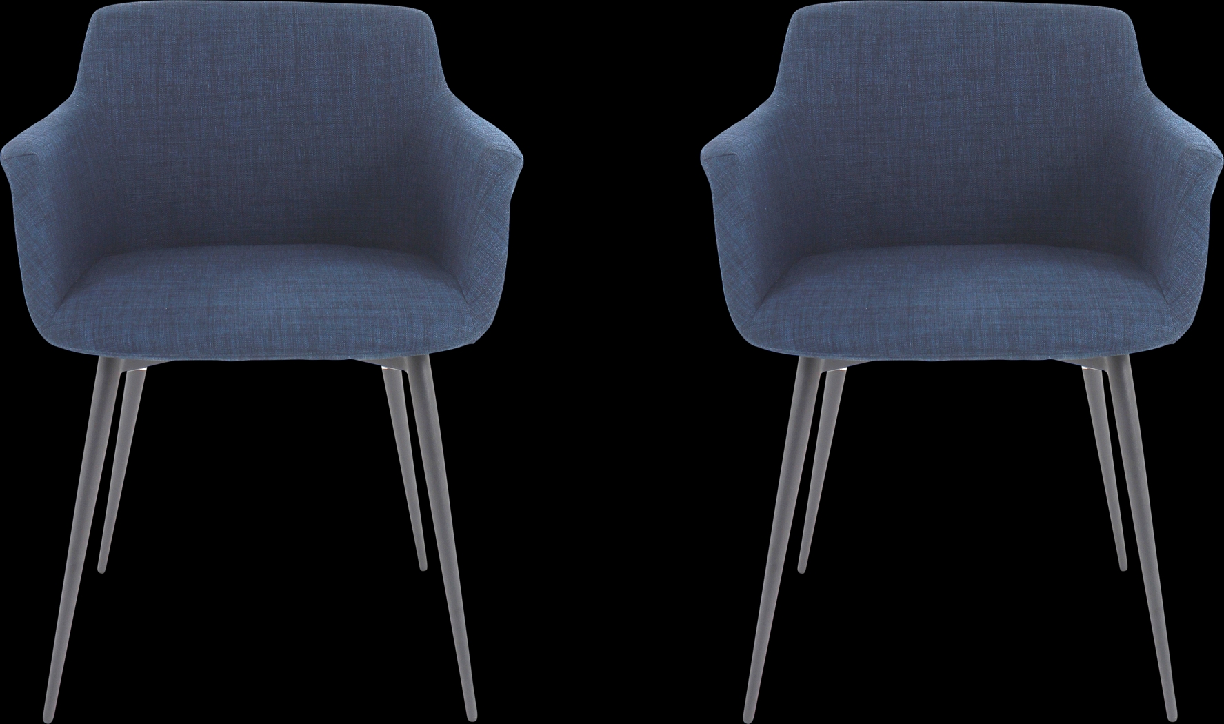 Farren Blue Arm Chair, Set of 2 - Thumbnail - Image 1