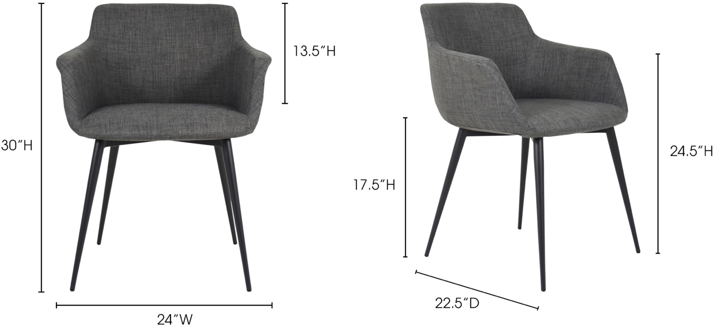 Farren Gray Arm Chair, Set of 2 - Thumbnail - Image 7