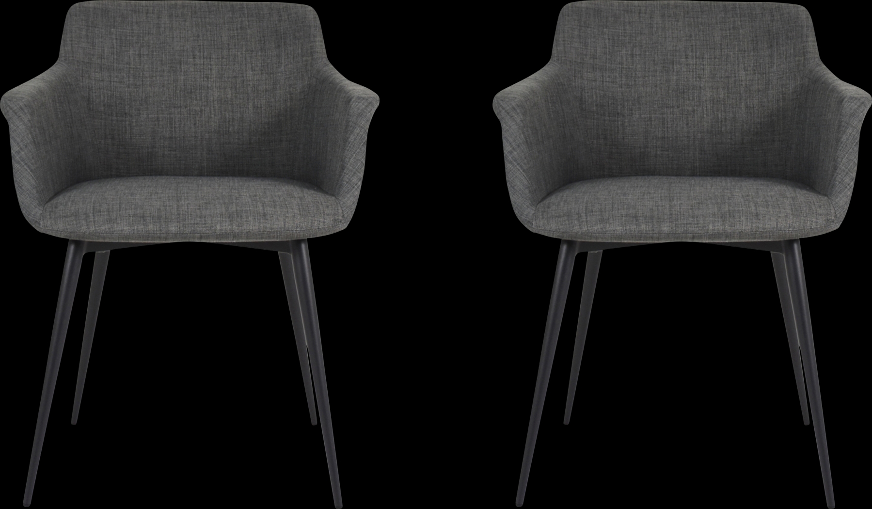 Farren Gray Arm Chair, Set of 2 - Thumbnail - Image 1