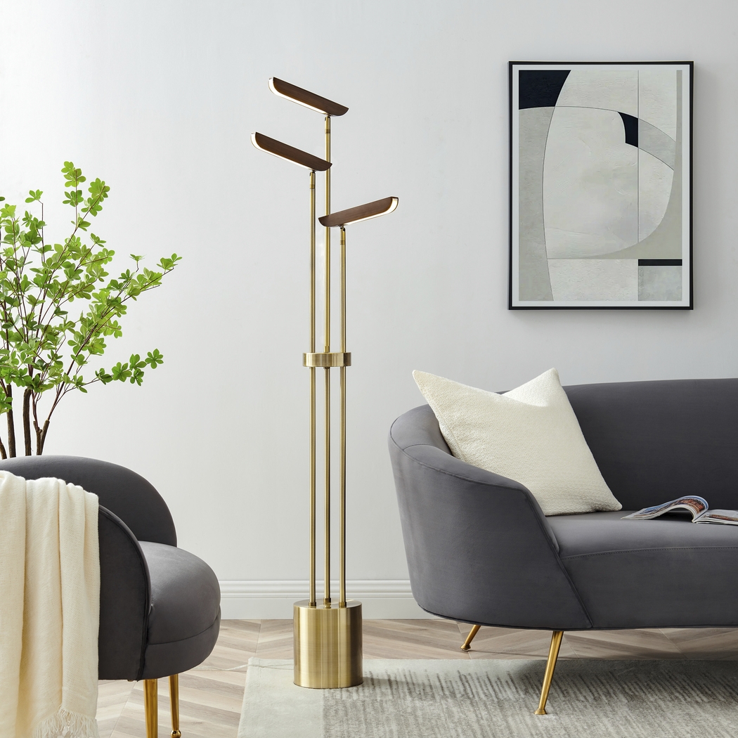 Norwalk Gate Brass Floor Lamp - Thumbnail - Image 2