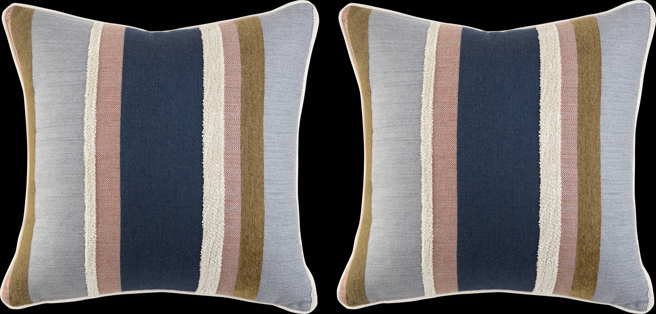 Fascinate Desert Chambray Indoor/Outdoor Accent Pillow, Set of 2 - Thumbnail - Image 1