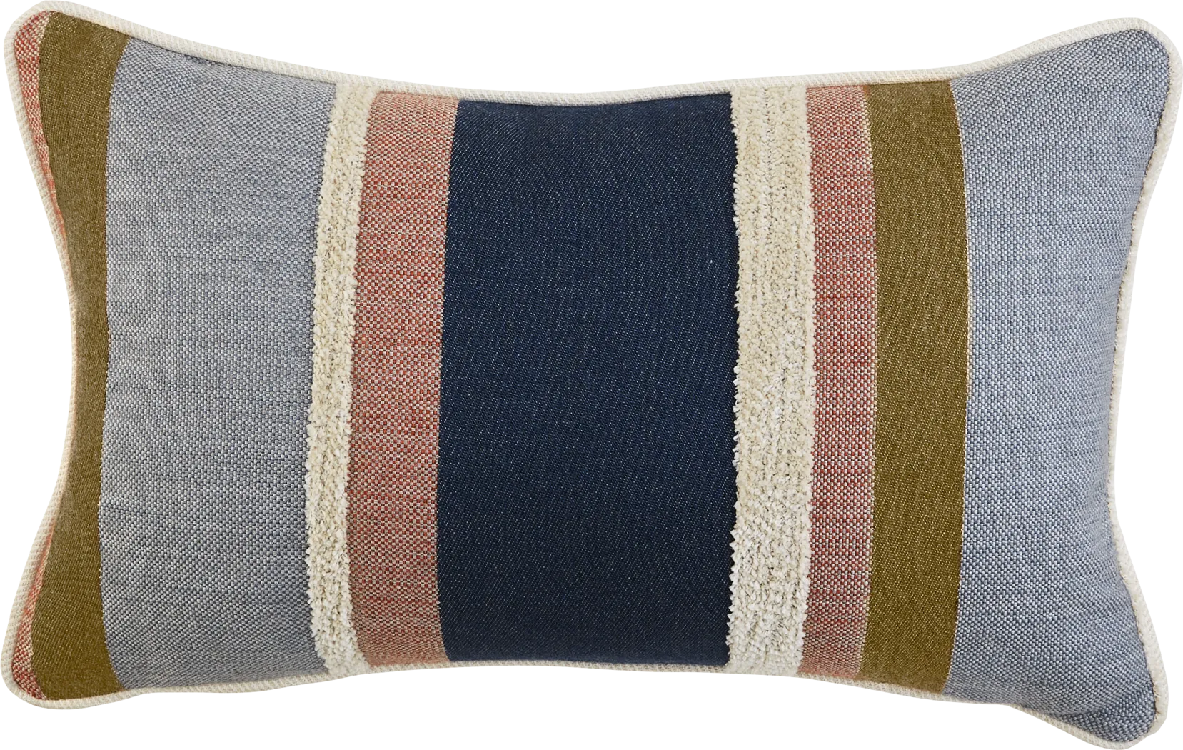 Fascinate Desert Chambray Indoor/Outdoor Kidney Pillow - Thumbnail - Image 1