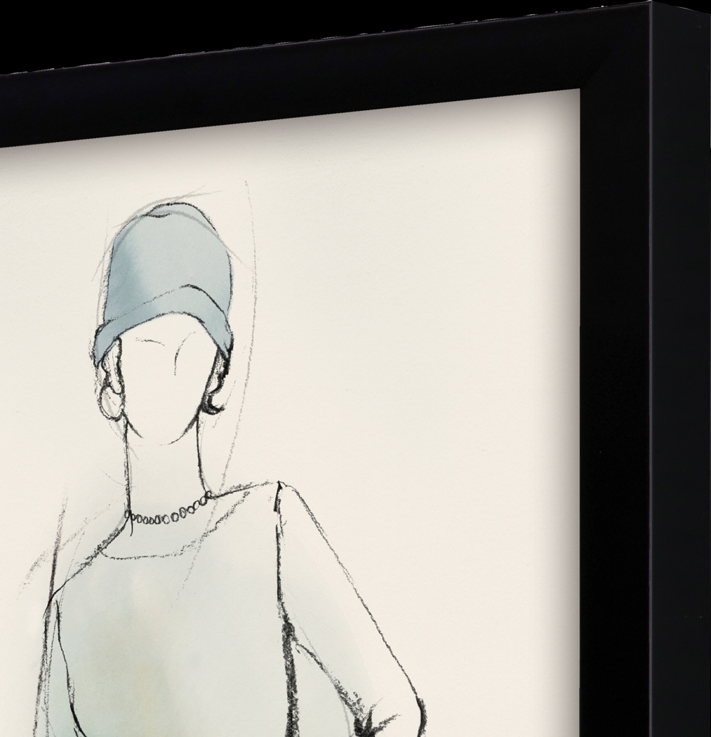 Fashion Meets Girl Beige Artwork, Set of 2 - Thumbnail - Image 4