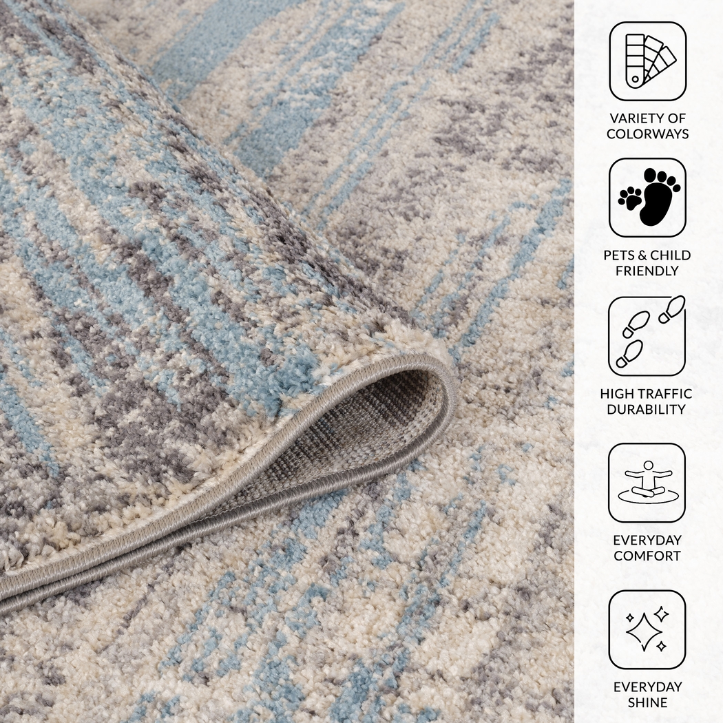 Fasil Blue 2'7 x 9' Runner Rug - Thumbnail - Image 3
