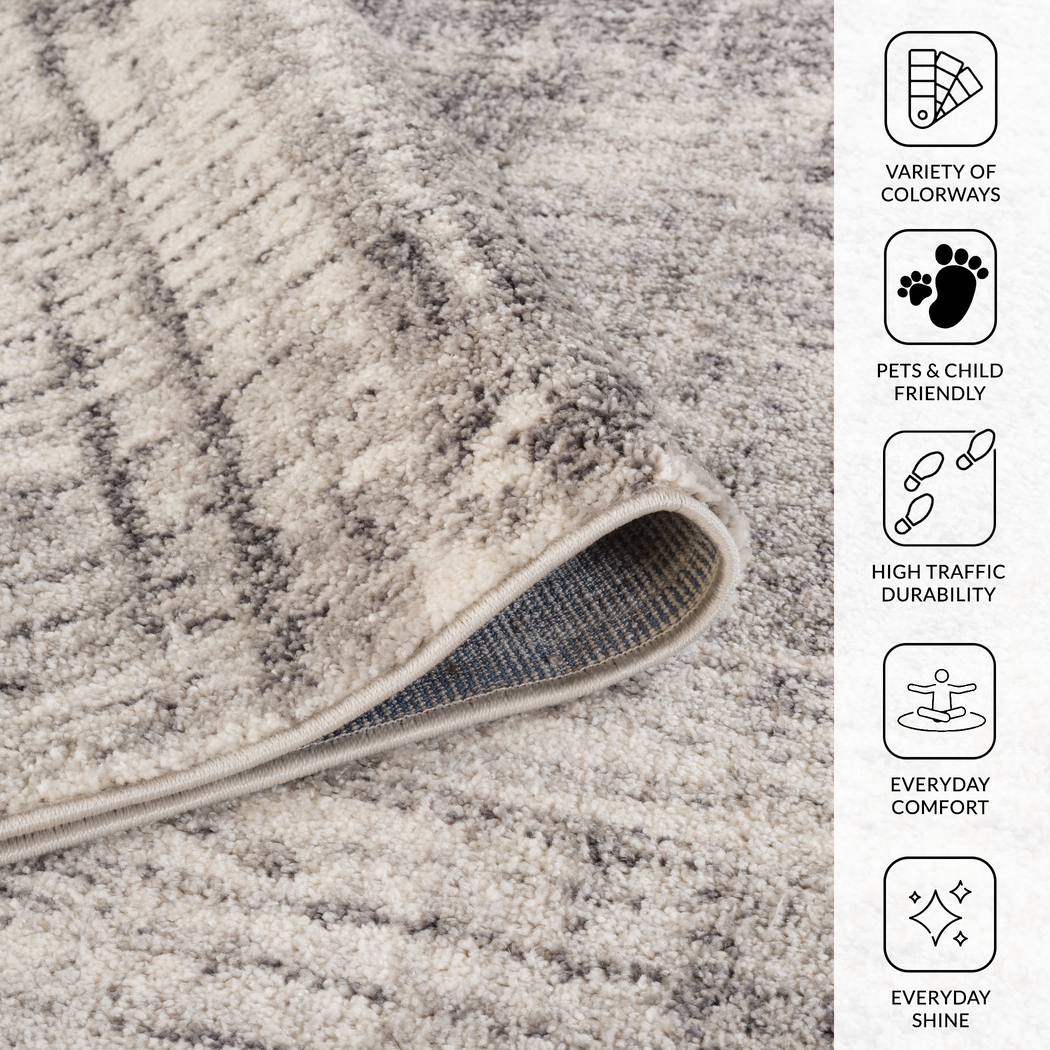 Fasil Gray 6'7 x 9' Rug - Thumbnail - Image 4