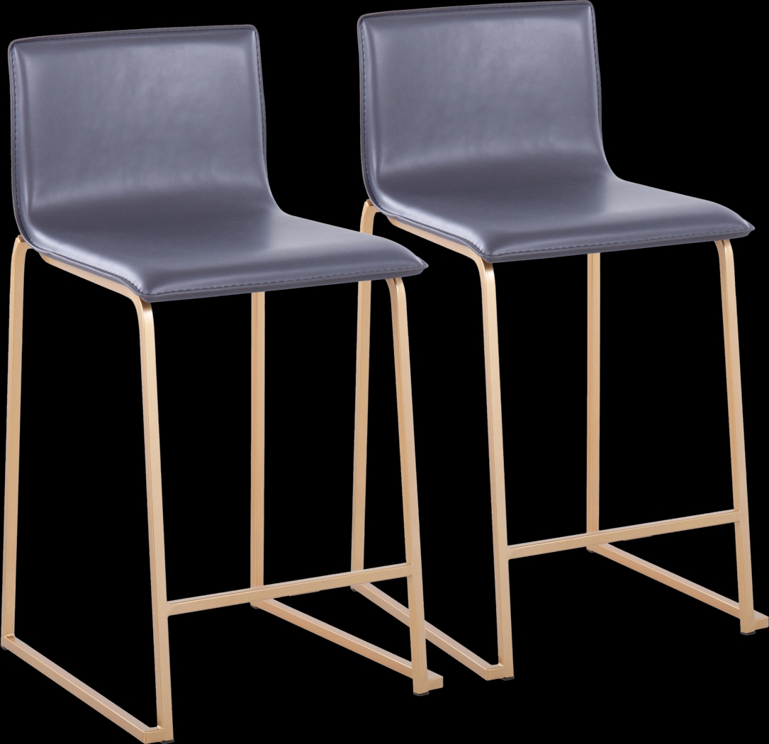 Fassitt Gray Counter Height Stool, Set of 2 - Thumbnail - Image 1