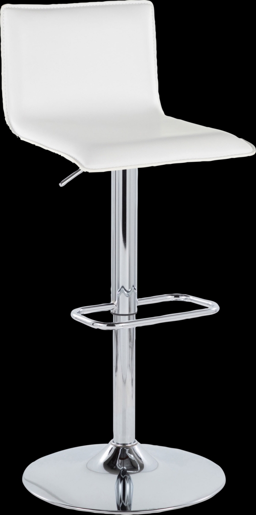 Fassitt III White Adjustable Swivel Barstool, Set of 2 - Thumbnail - Image 6