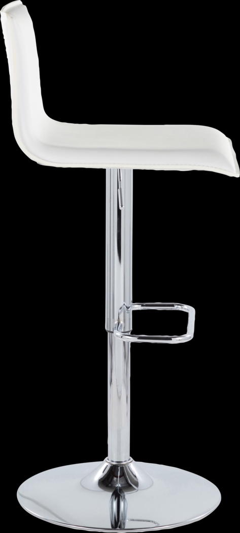 Fassitt III White Adjustable Swivel Barstool, Set of 2 - Thumbnail - Image 7
