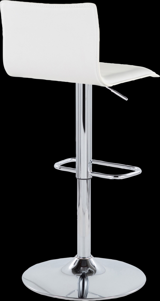 Fassitt III White Adjustable Swivel Barstool, Set of 2 - Thumbnail - Image 8