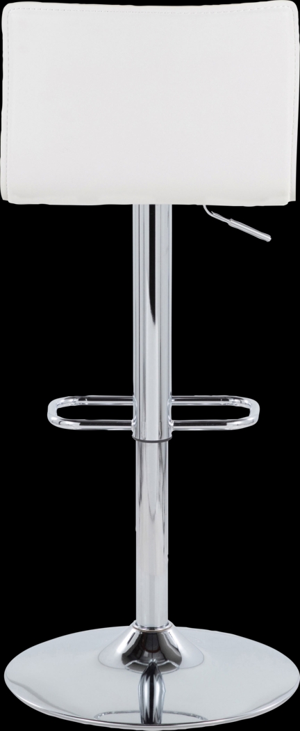 Fassitt III White Adjustable Swivel Barstool, Set of 2 - Thumbnail - Image 9