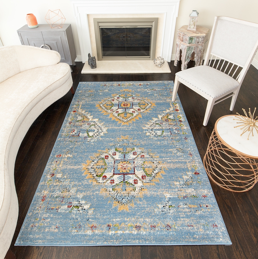Fatan Blue 8' x 10' Rug - Thumbnail - Image 2