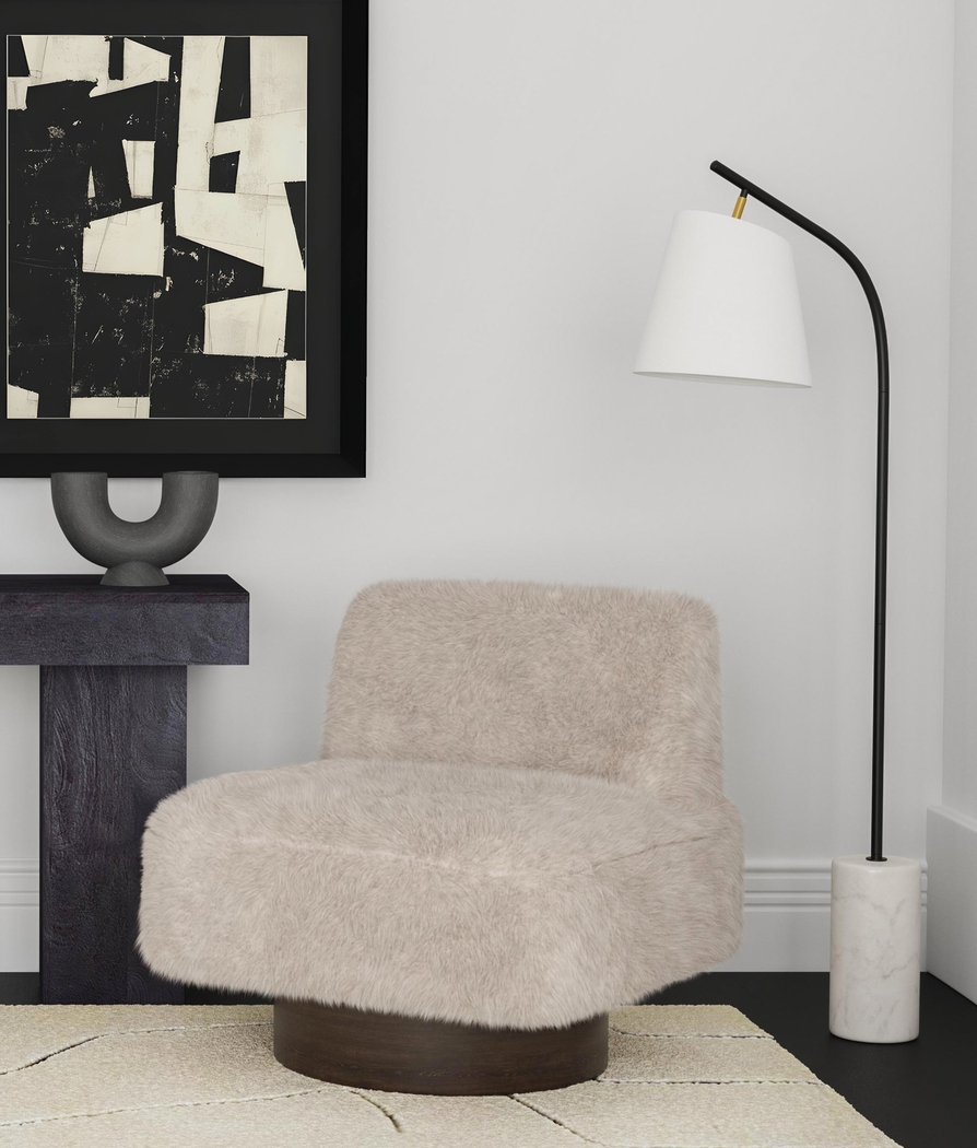 Fau Bend Black Floor Lamp - Thumbnail - Image 2
