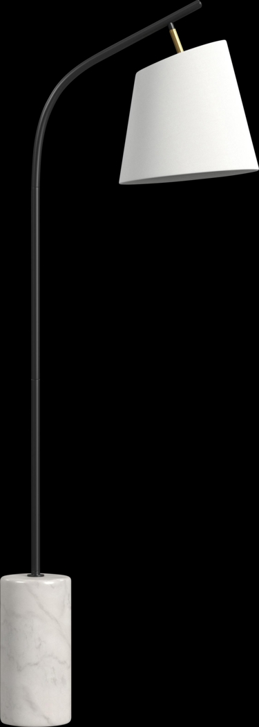 Fau Bend Black Floor Lamp - Thumbnail - Image 1