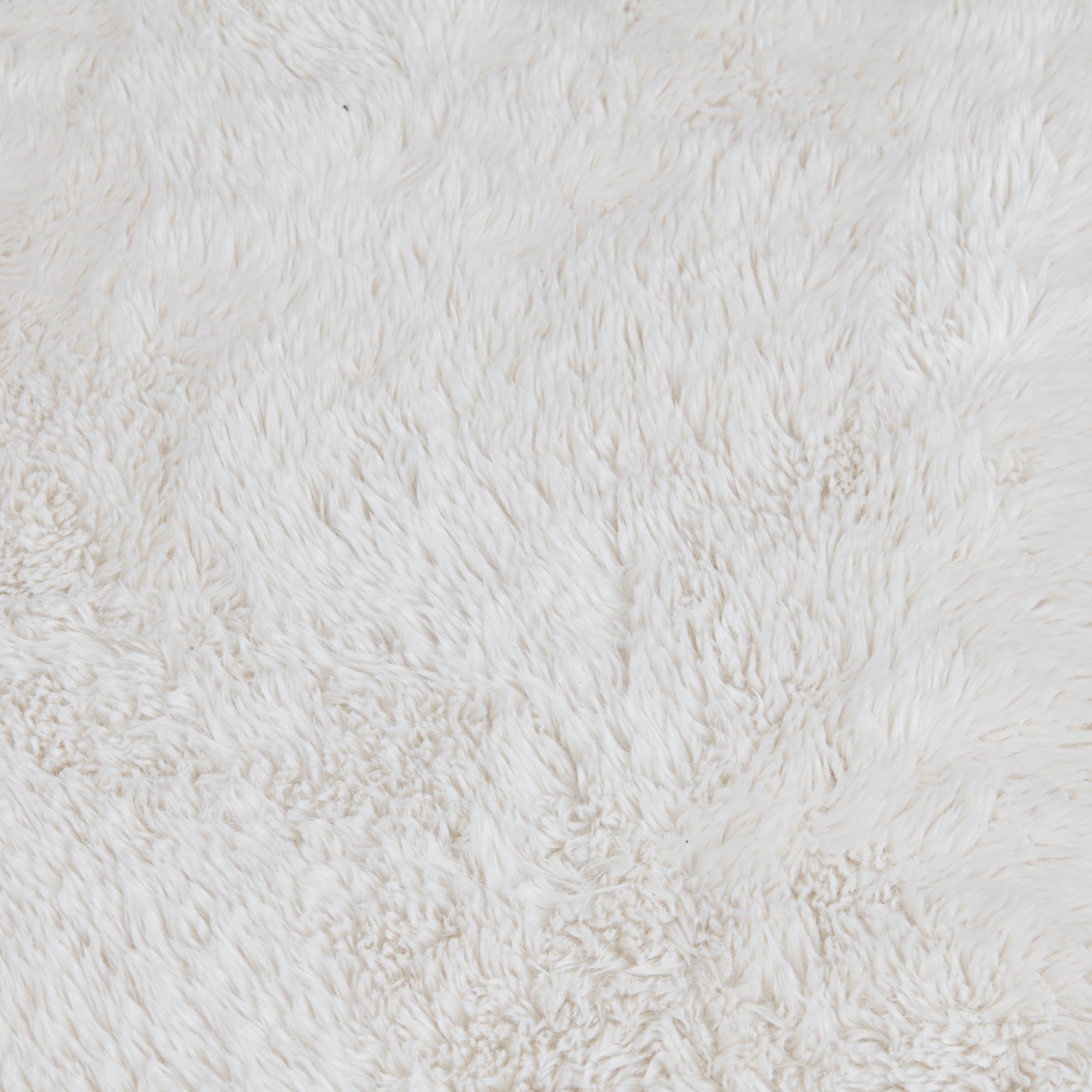 Faux Rabbit Minky Ivory 7'6 x 9'6 Rug - Thumbnail - Image 2