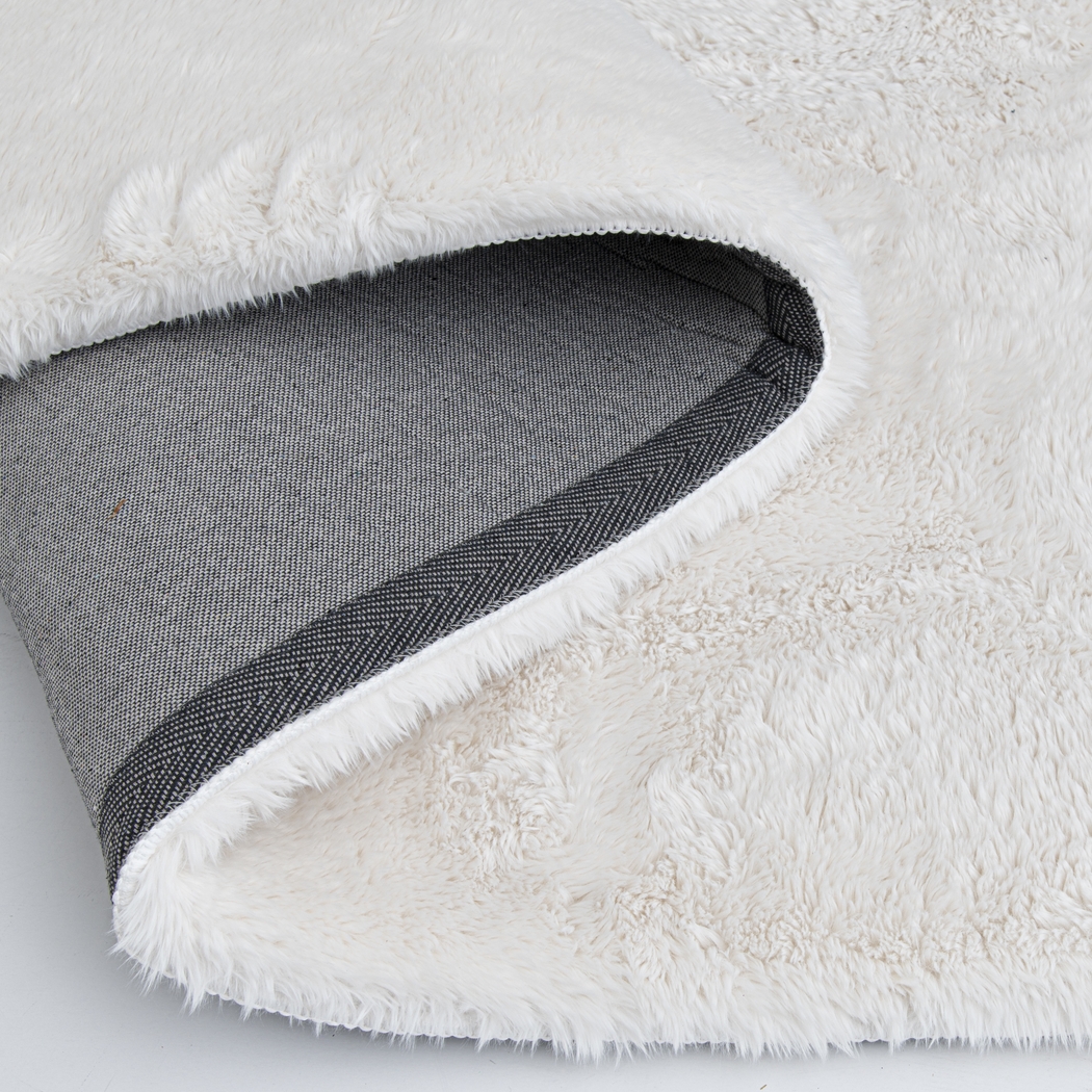 Faux Rabbit Minky Ivory 7'6 x 9'6 Rug - Thumbnail - Image 4