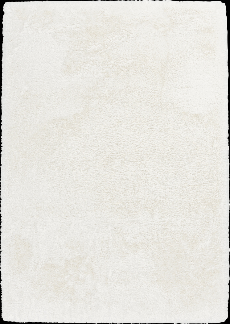 Faux Rabbit Minky Ivory 7'6 x 9'6 Rug - Thumbnail - Image 1