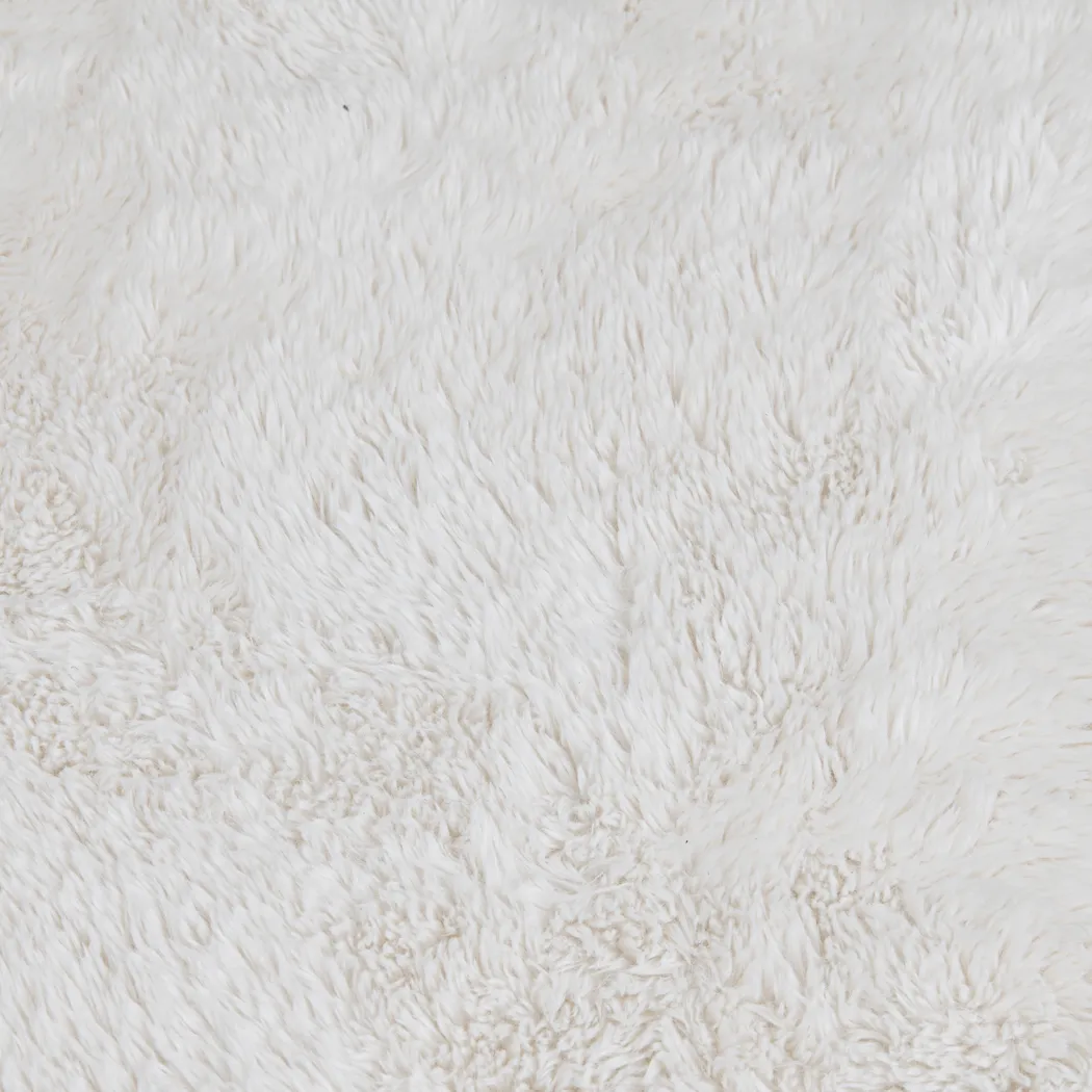 Faux Rabbit Minky Ivory 9' x 12' Rug - Thumbnail - Image 2