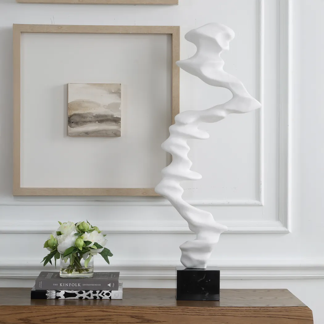 Fauzi White Outdoor Sculpture - Thumbnail - Image 2