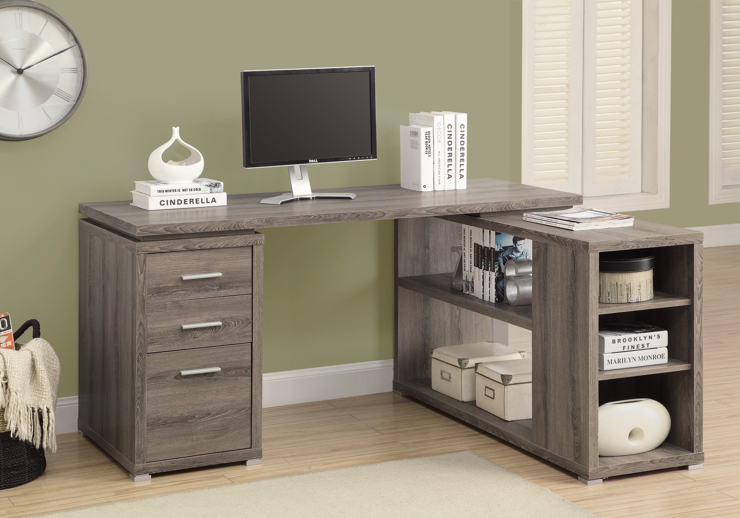 Favale Taupe Desk - Thumbnail - Image 3