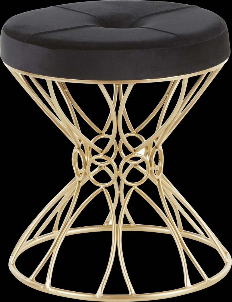 Fawnview Black Vanity Stool - Thumbnail - Image 1