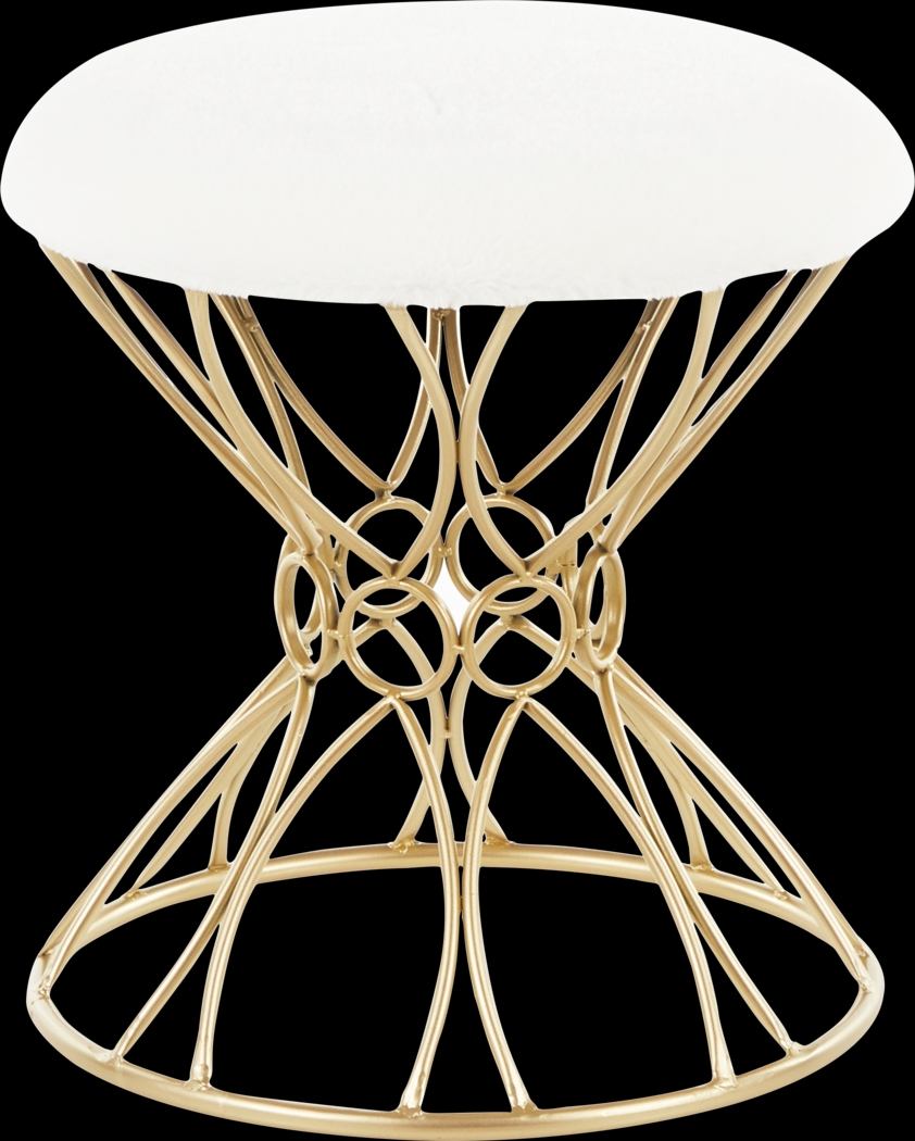 Fawnview White Vanity Stool - Thumbnail - Image 2