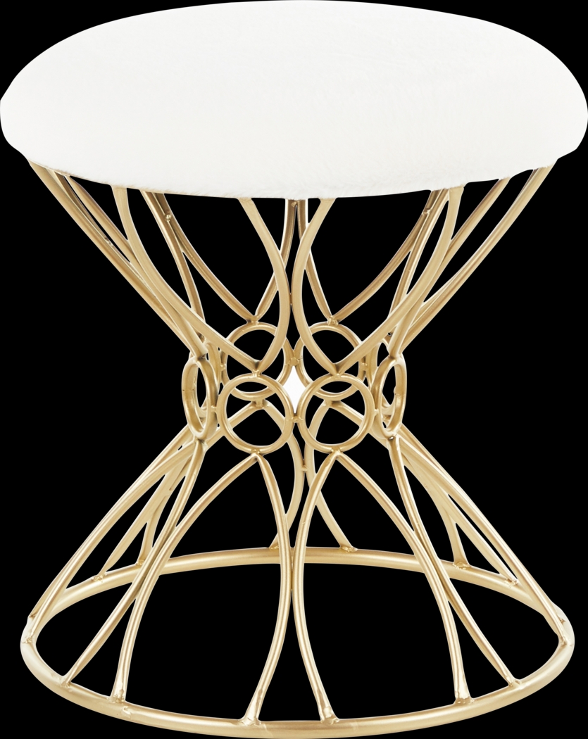 Fawnview White Vanity Stool - Thumbnail - Image 1