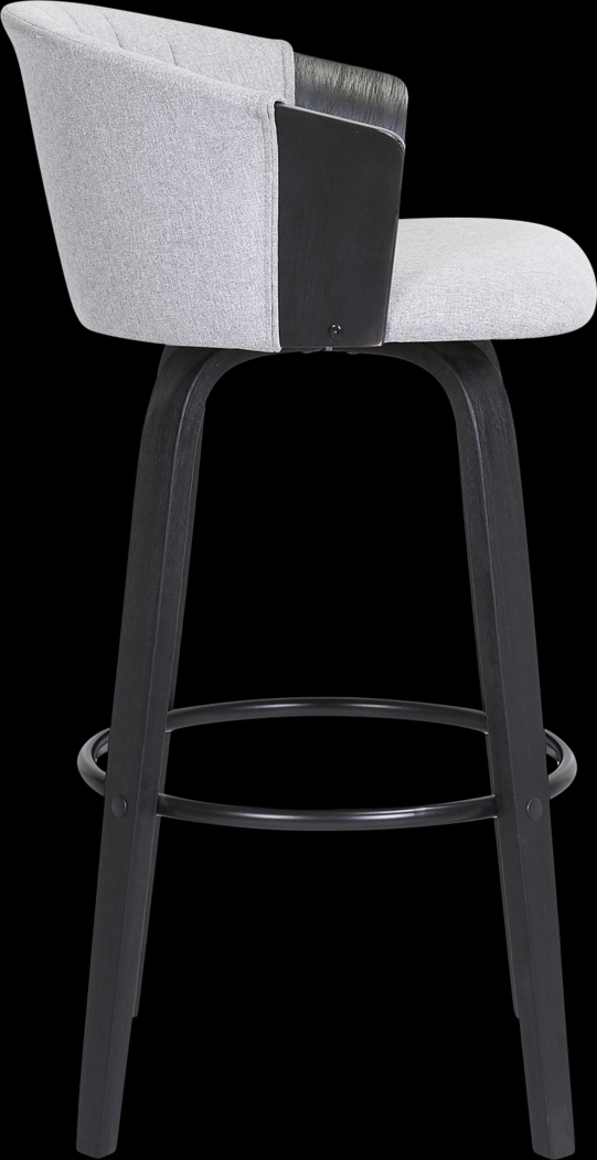 Fawziya Gray Swivel Barstool - Thumbnail - Image 4