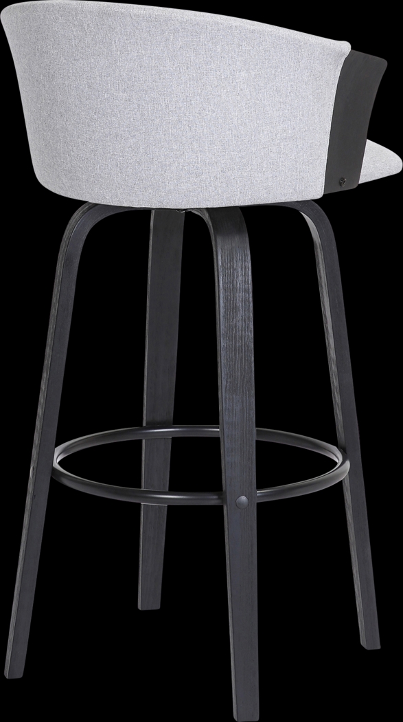 Fawziya Gray Swivel Barstool - Thumbnail - Image 5