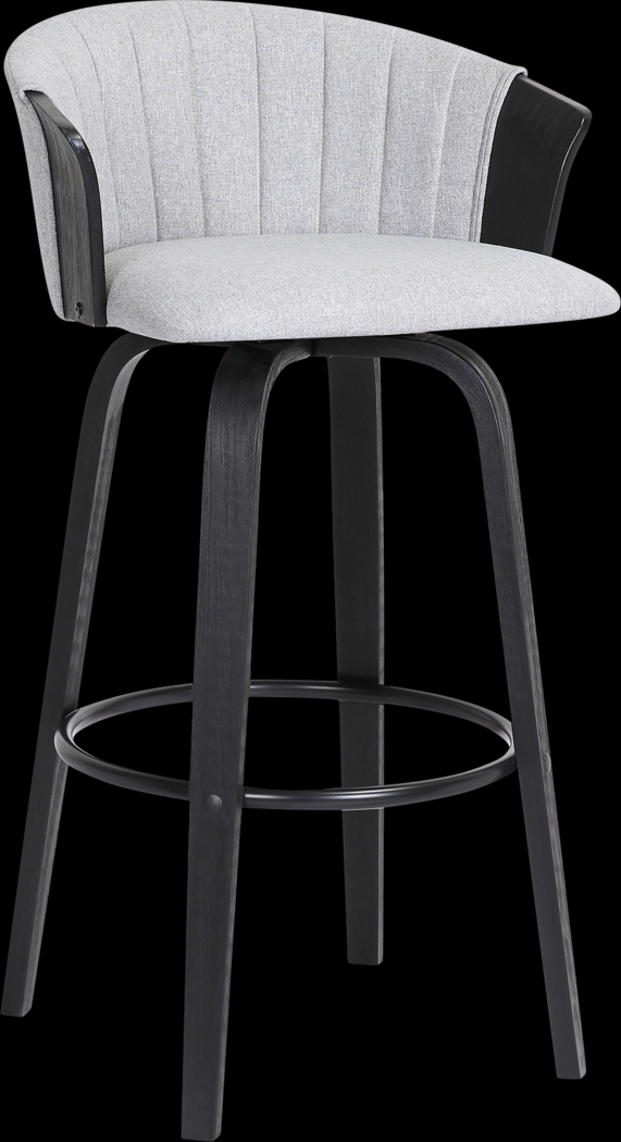 Fawziya Gray Swivel Barstool - Thumbnail - Image 1
