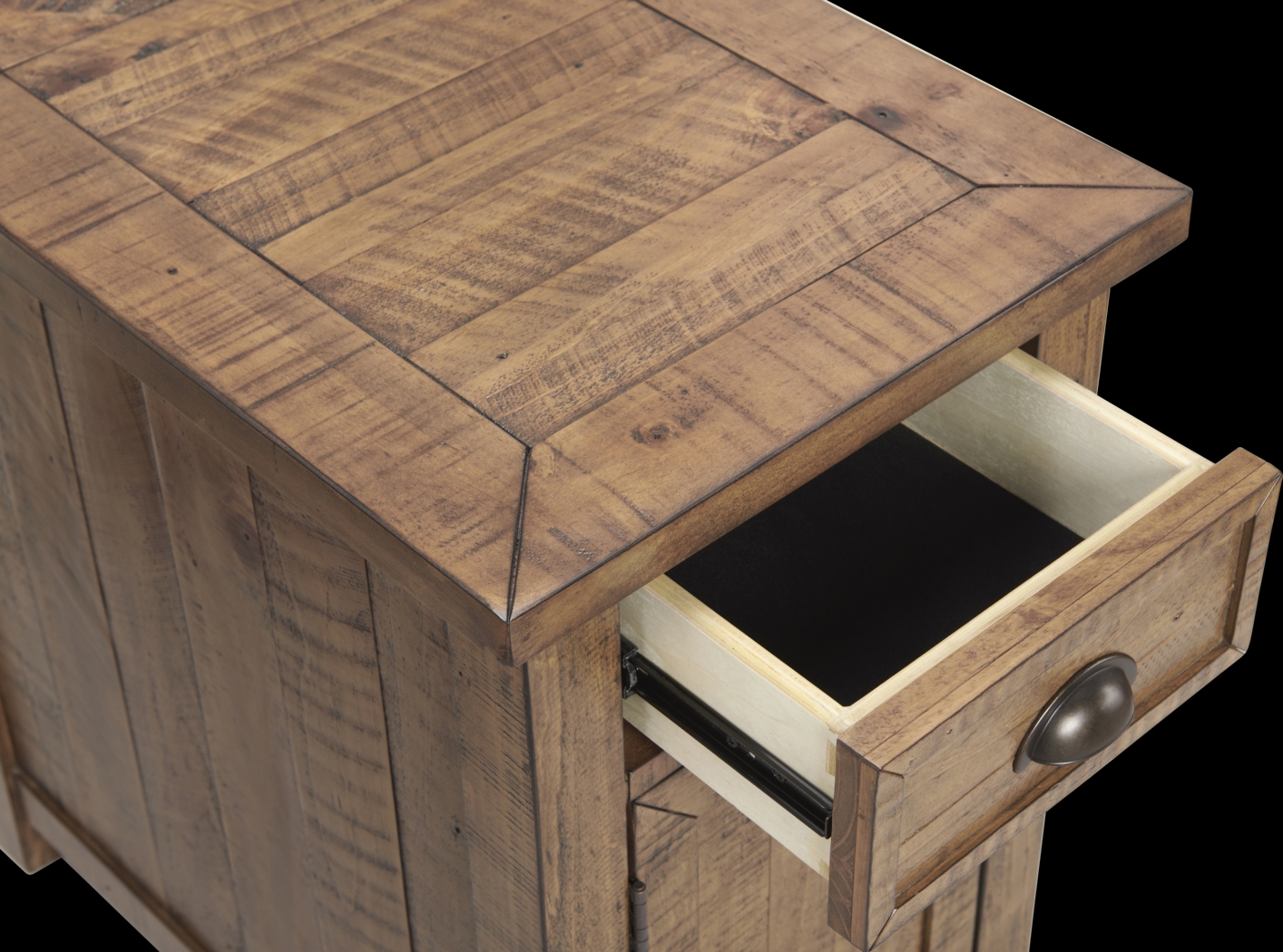 Faybanks Brown Chairside Table - Thumbnail - Image 5