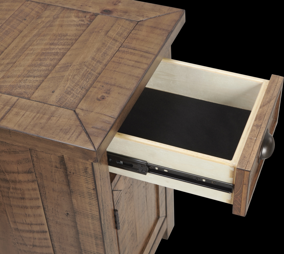 Faybanks Brown Chairside Table - Thumbnail - Image 6