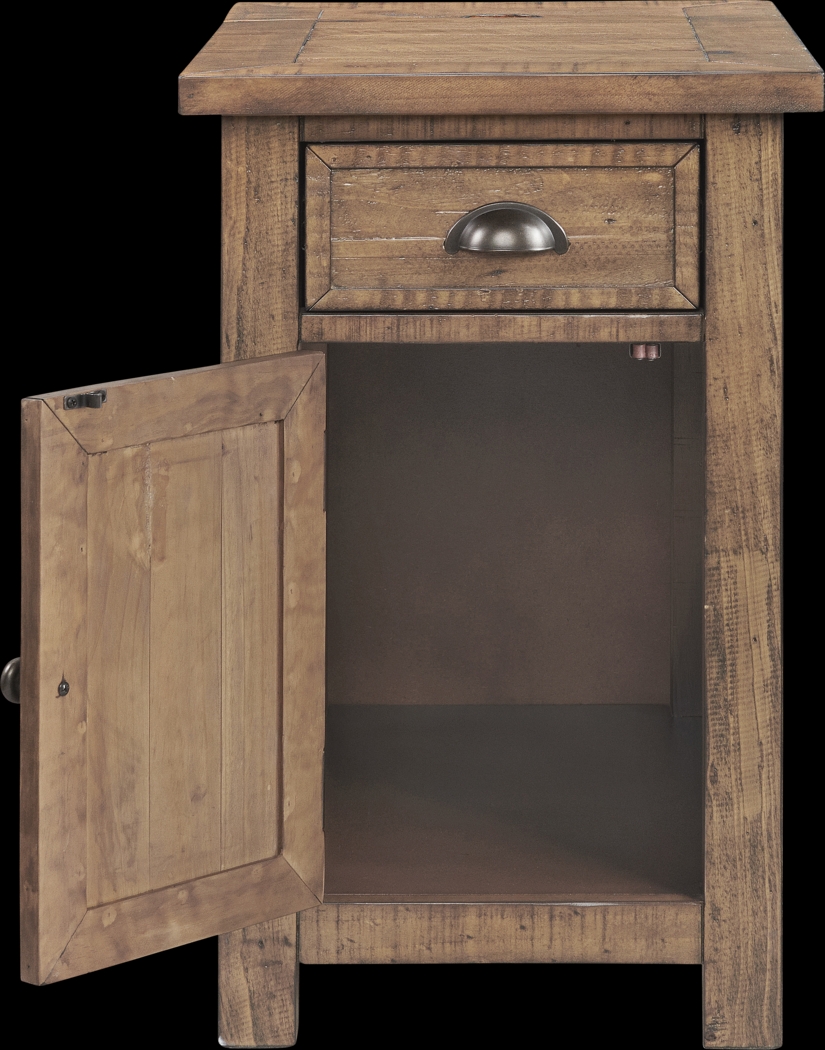 Faybanks Brown Chairside Table - Thumbnail - Image 8