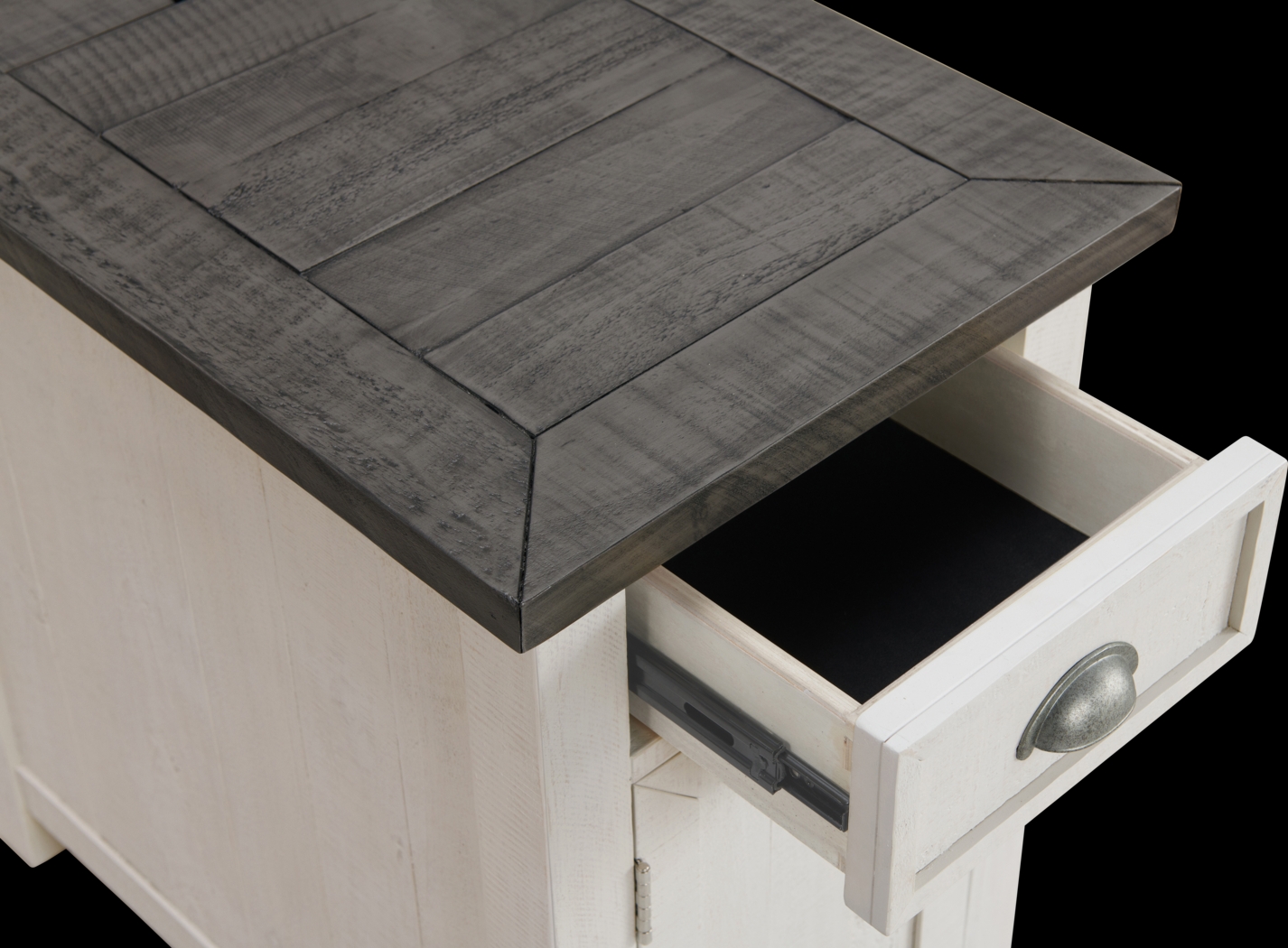 Faybanks Gray Chairside Table - Thumbnail - Image 3