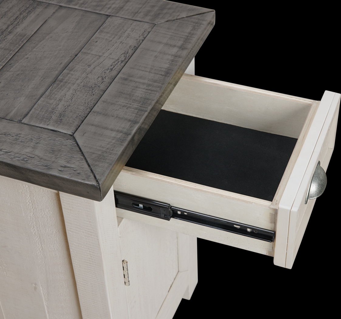 Faybanks Gray Chairside Table - Thumbnail - Image 4