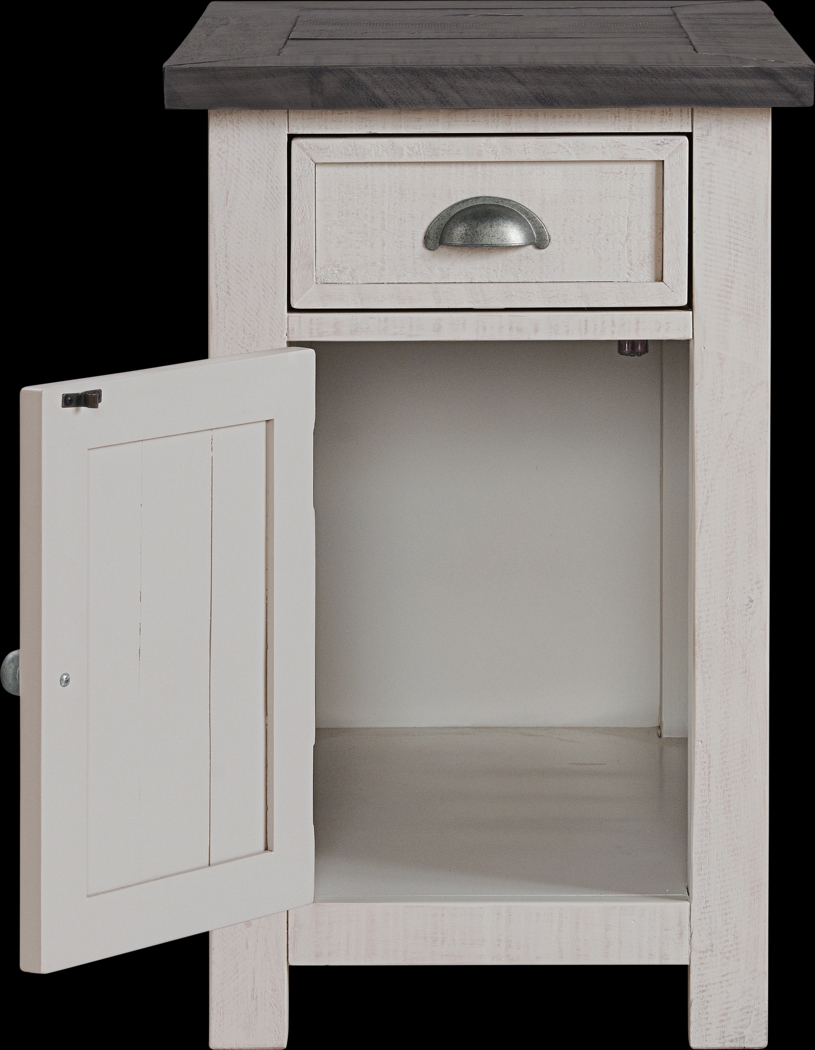 Faybanks Gray Chairside Table - Thumbnail - Image 8