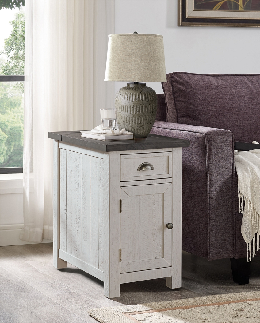 Faybanks Gray Chairside Table - Thumbnail - Image 10