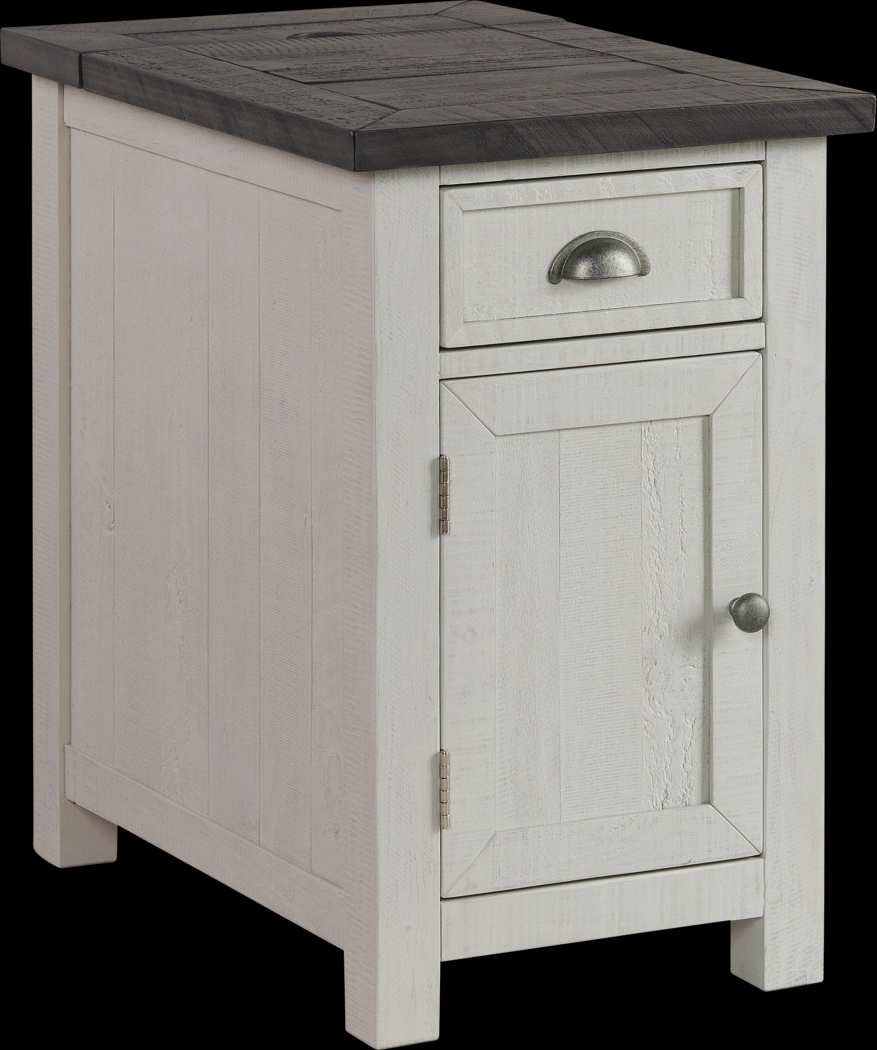 Faybanks Gray Chairside Table - Thumbnail - Image 1