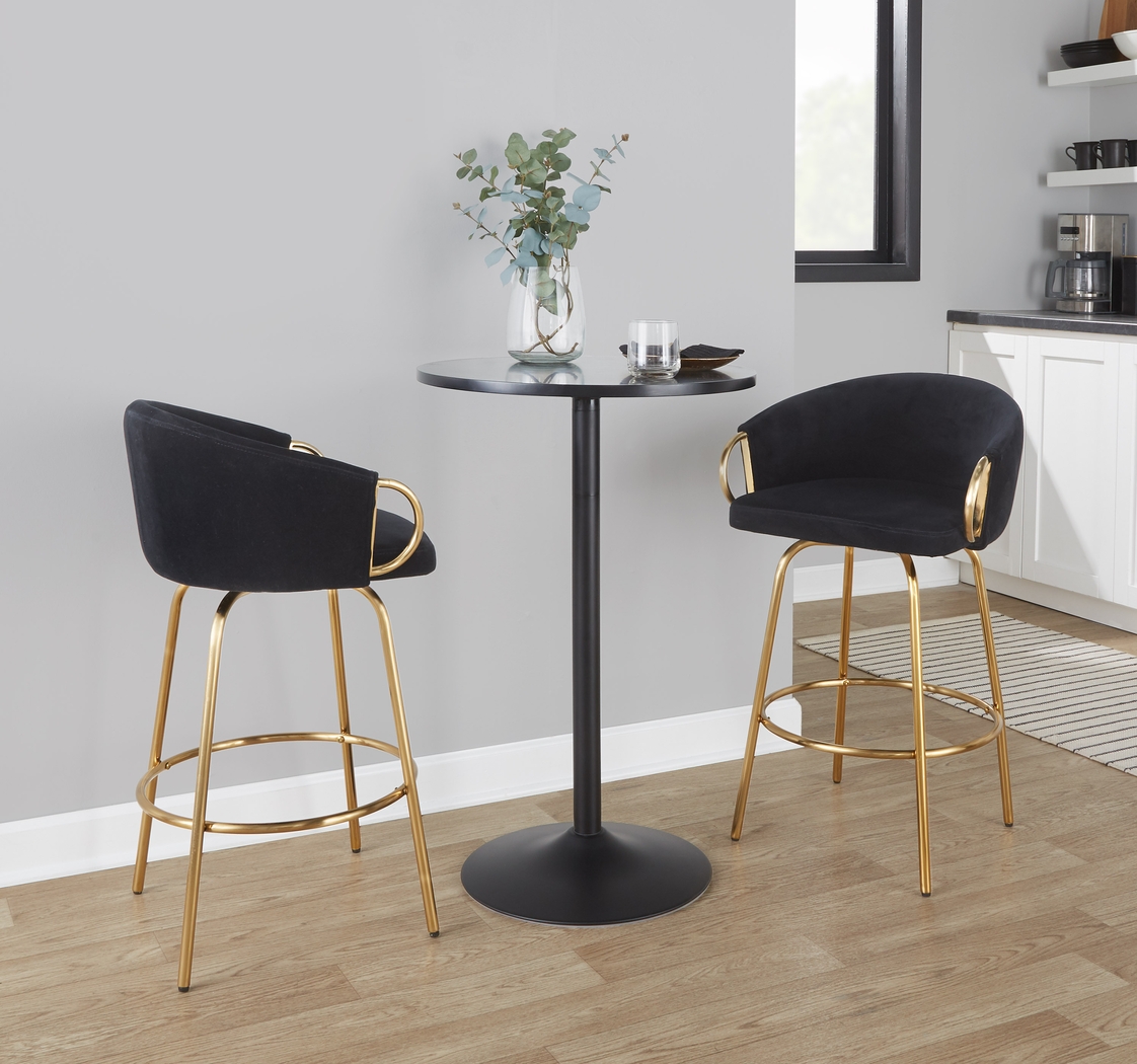 Faye Lane Black Adjustable Pub Table - Thumbnail - Image 2