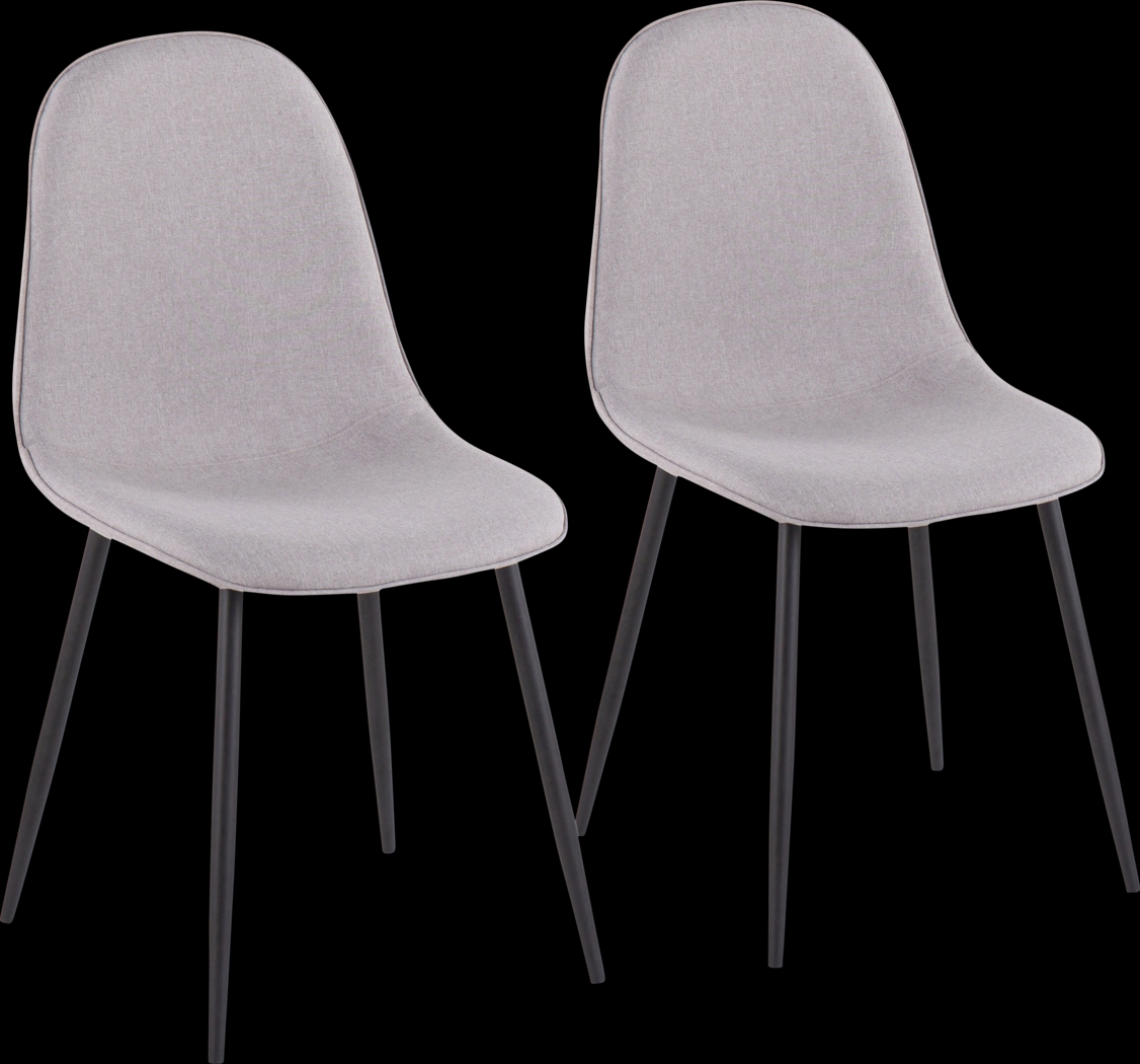 Faye Lane I Gray Side Chair, Set of 2 - Thumbnail - Image 1