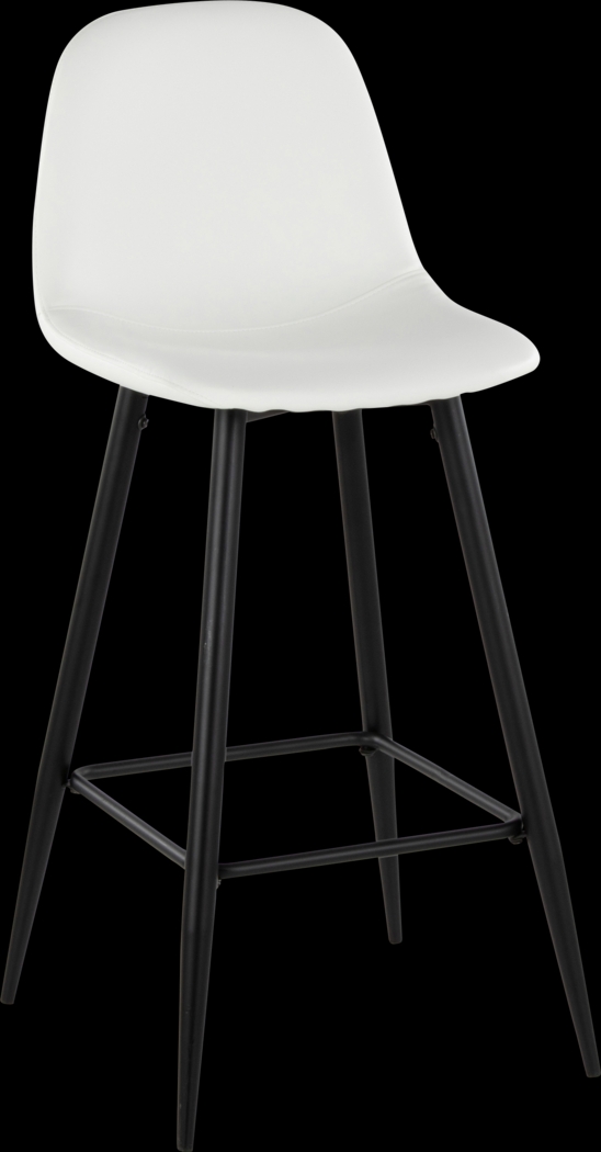 Faye Lane I White Barstool, Set of 2 - Thumbnail - Image 4