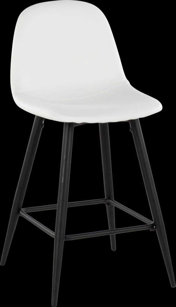 Faye Lane I White Counter Height Stool, Set of 2 - Thumbnail - Image 4