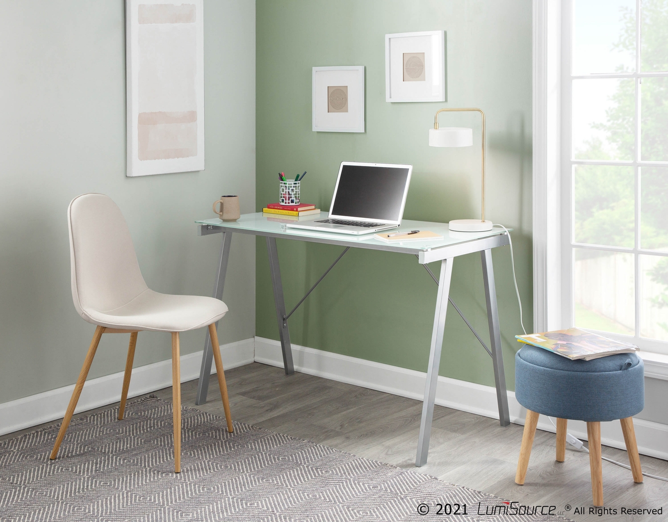 Faye Lane II Beige Side Chair, Set of 2 - Thumbnail - Image 8