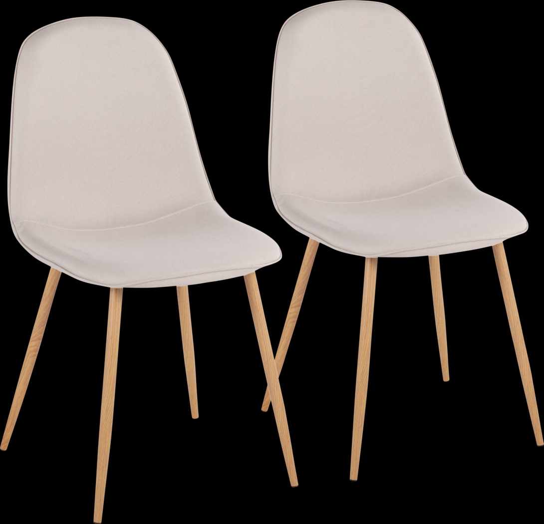 Faye Lane II Beige Side Chair, Set of 2 - Thumbnail - Image 1